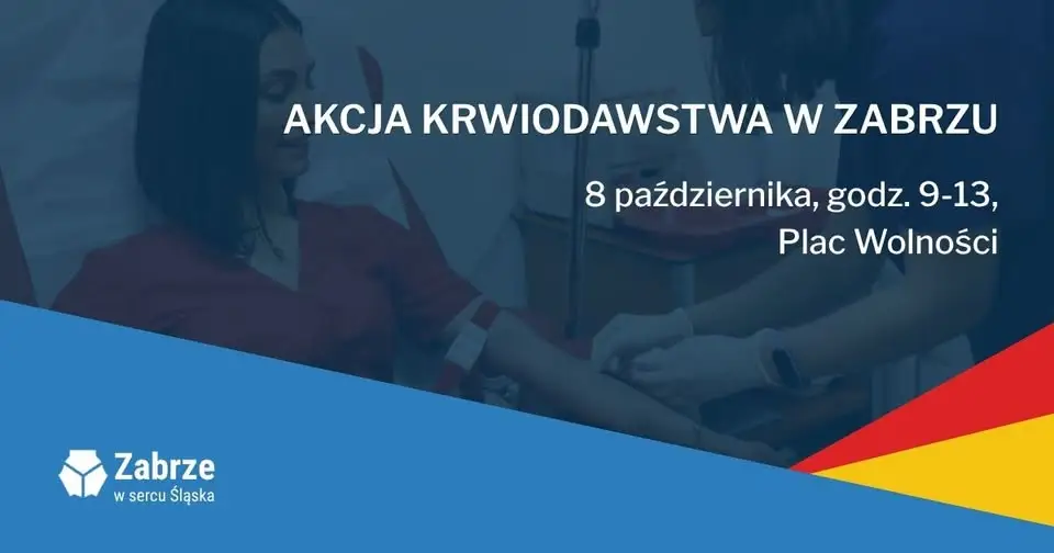 Zabrze: ambulans krwiodawstwa na placu Wolności już 8 października