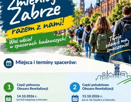 Zabrze ocenia rewitalizację. Mieszkańcy pójdą na spacery badawcze