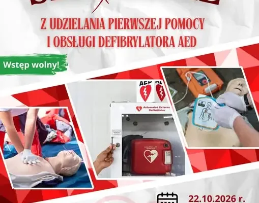 Bezpłatne szkolenie z pierwszej pomocy i obsługi AED w Zabrzegu