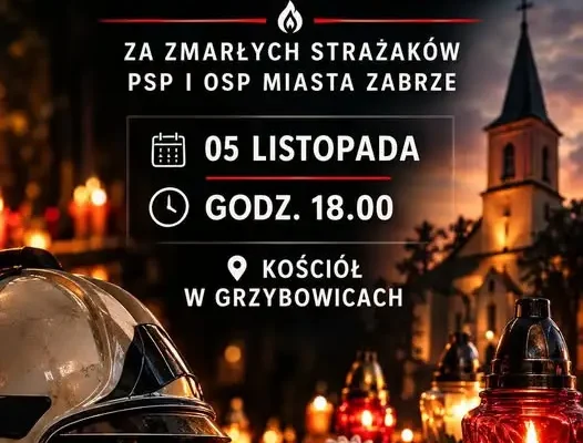 Zaduszki Strażackie w Zabrzu – hołd dla zmarłych strażaków PSP i OSP