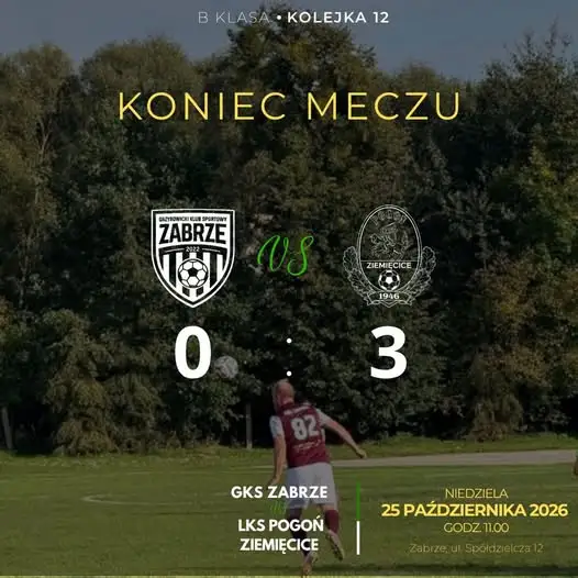 Kontrowersje sędziowskie po meczu LKS Pogoń Ziemięcice – GKS Zabrze
